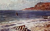 Claude Monet Canvas Paintings - Sailing At Sainte-Adresse